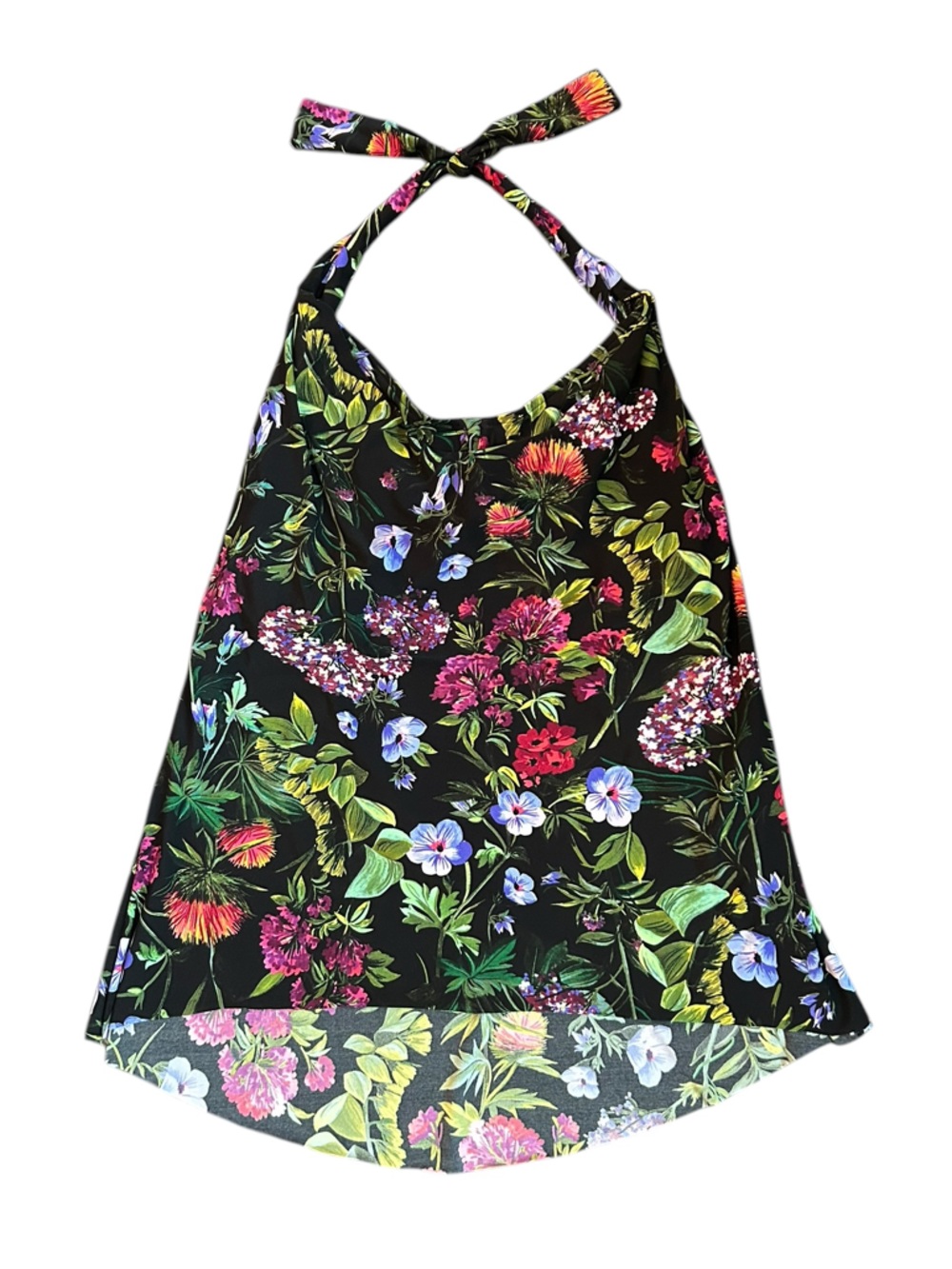 Magicsuit Sophie Tankini Top Sz 16 Halter Slimming Modern Romance Print Floral
